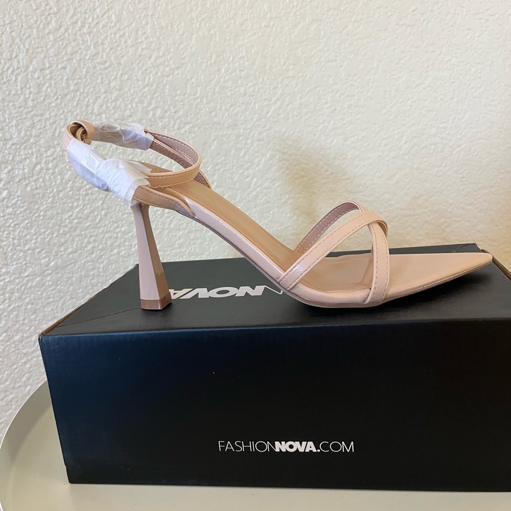 Fashion Nova Nude Strappy Heels